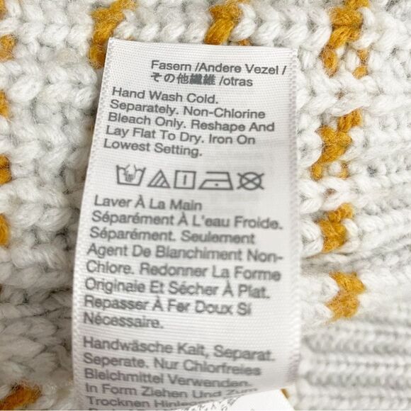 Madewell Striped Barfield Wool Blend Sweater Jumper in Heather Blizzard Size XXS - Picture 11 of 13